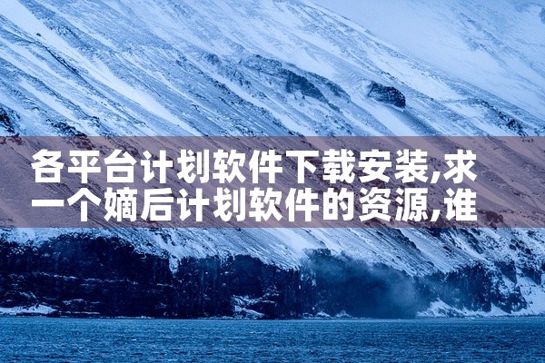 各平台计划软件下载安装