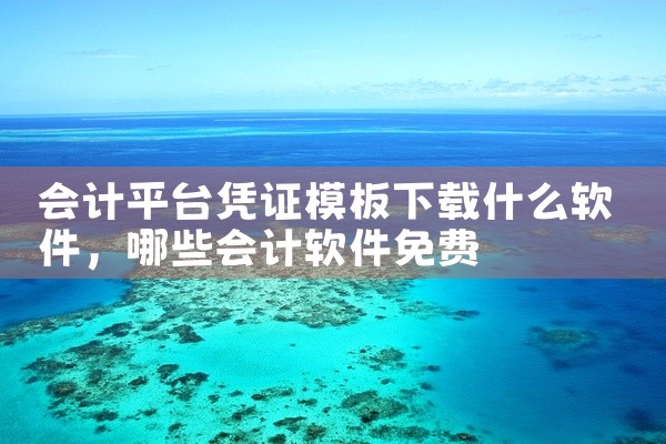 会计平台凭证模板下载什么软件