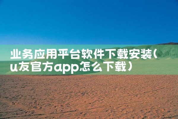 业务应用平台软件下载安装